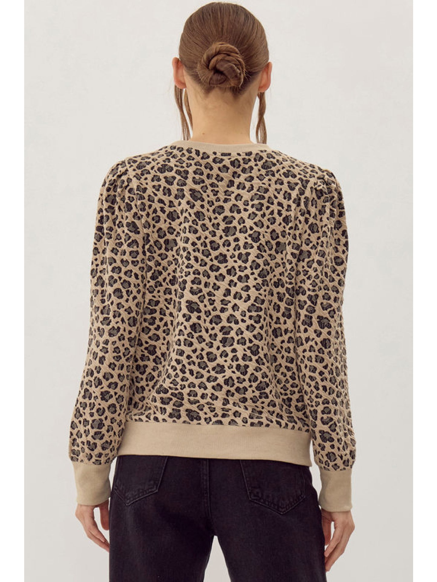 Leopard Pullover Sweatshirt Top by Jodifl