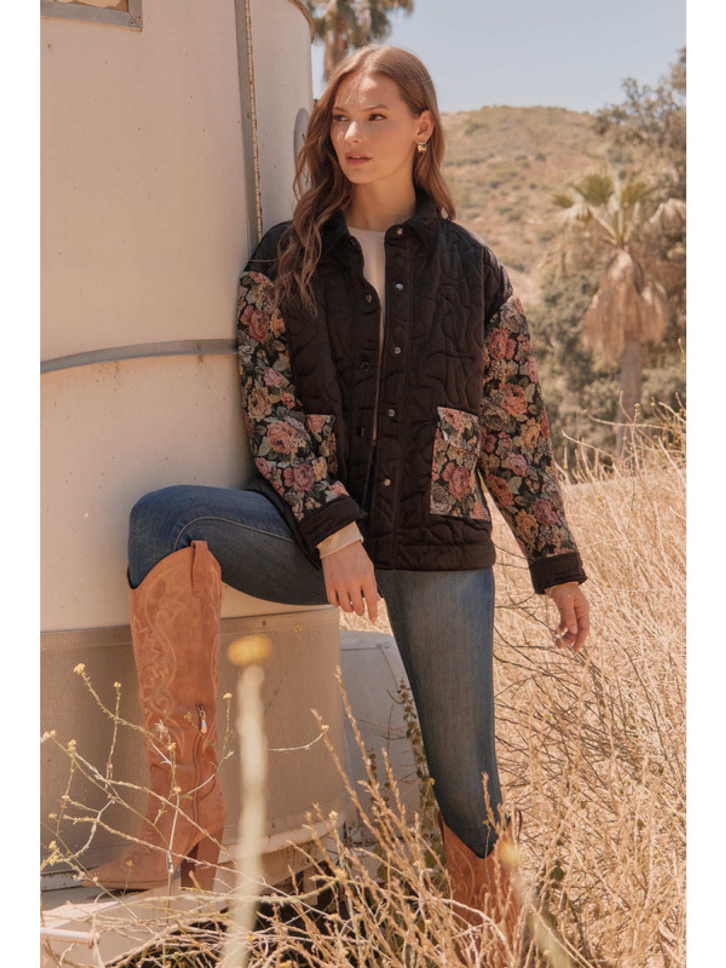 Floral Quilted Jacket by Jodifl