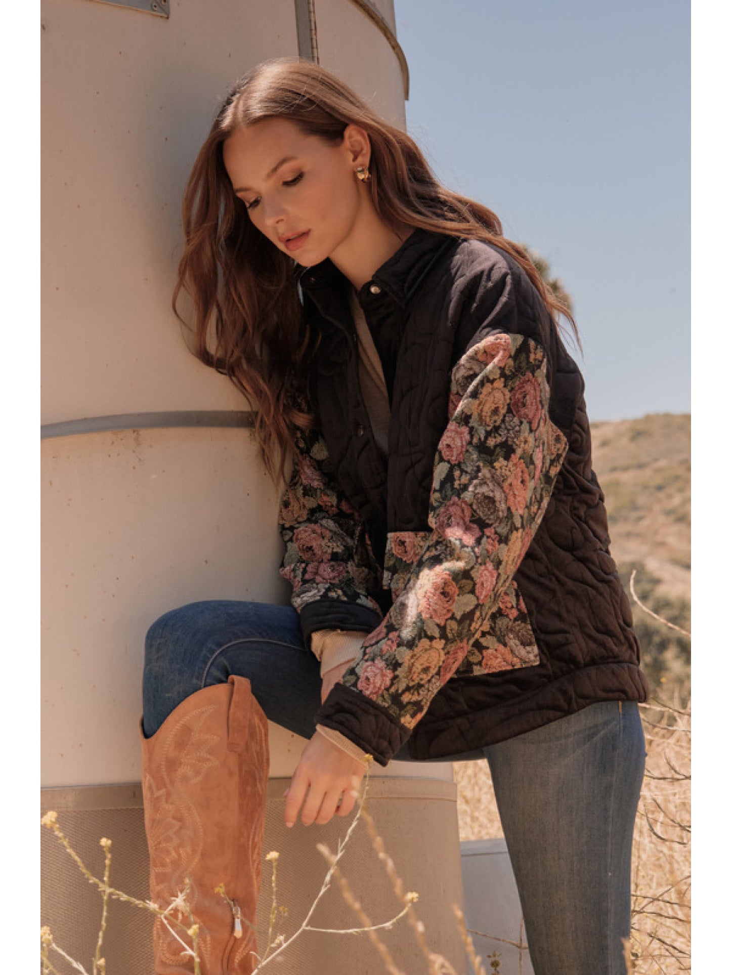 Floral Quilted Jacket by Jodifl