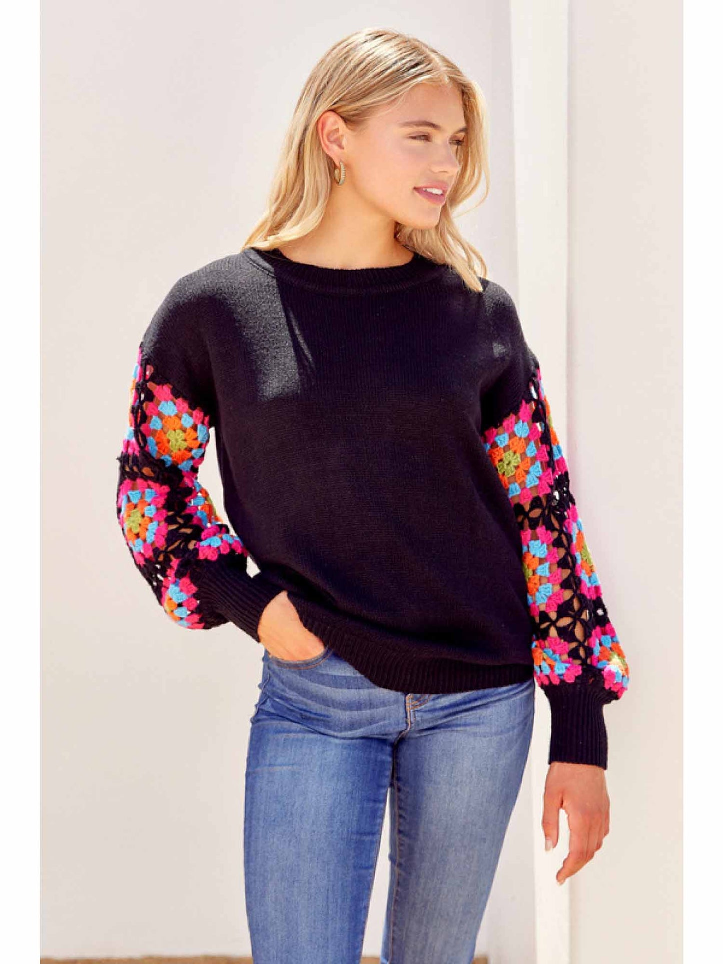 Knit Black Pullover Sweater by Jodifl