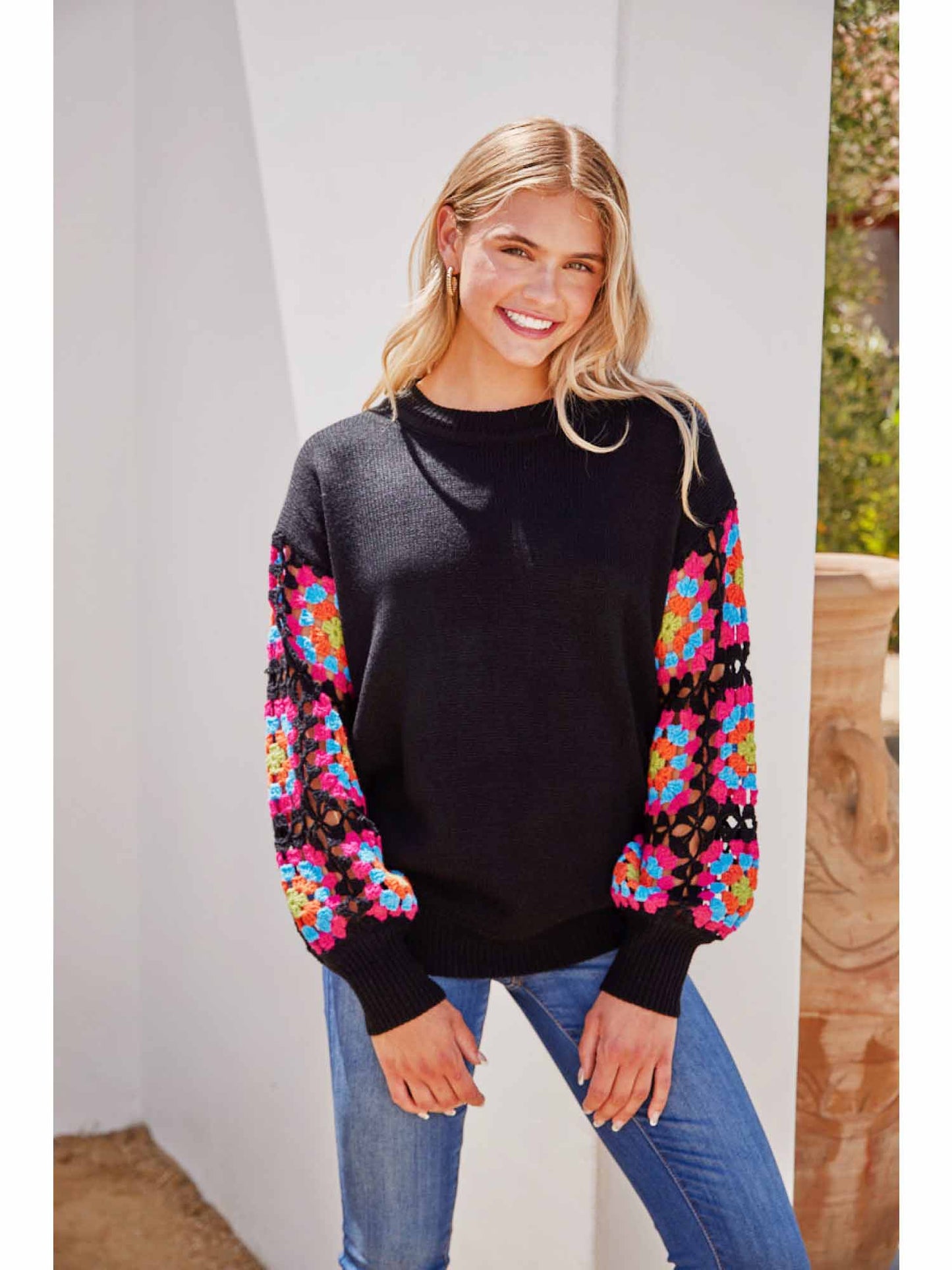Knit Black Pullover Sweater by Jodifl