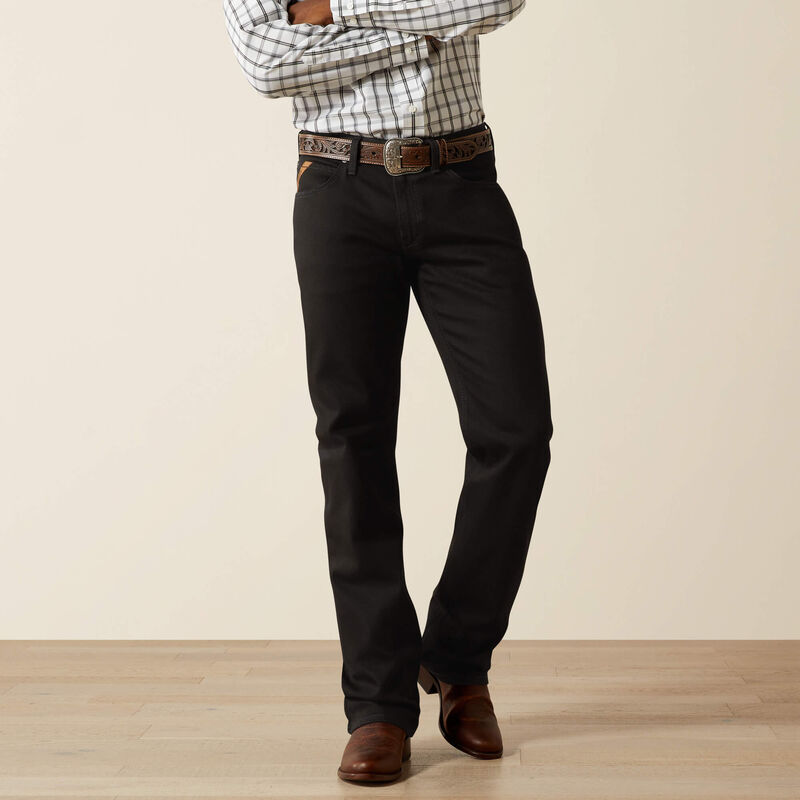 Mens M4 Relaxed Hansen Boot Cut Jeans in Black by Ariat