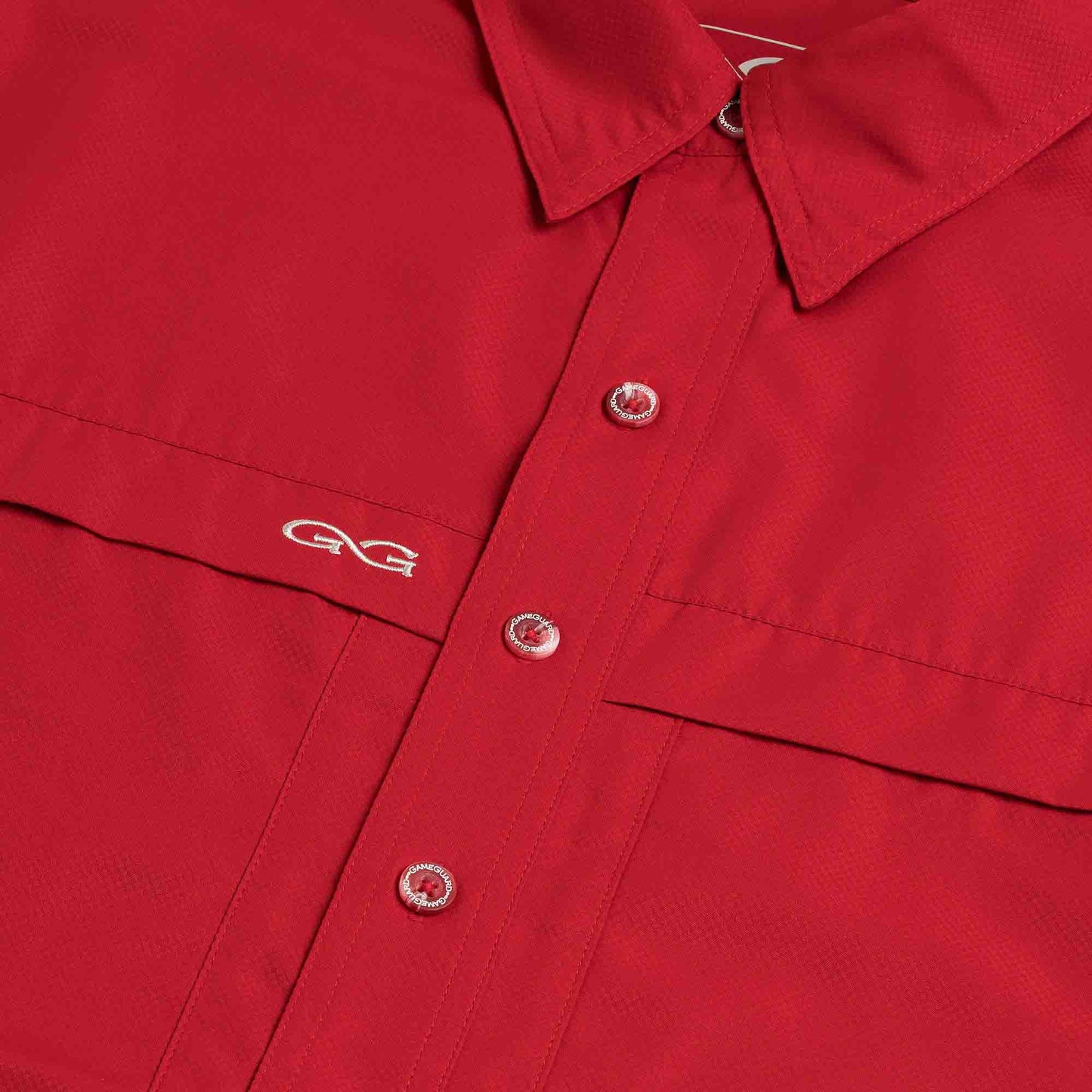 GameGuard MicroFiber Short-Sleeve Fishing Shirt Crimson