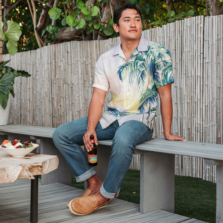 Lae'ahi Lauhala Woven Leather Shoe by Olukai
