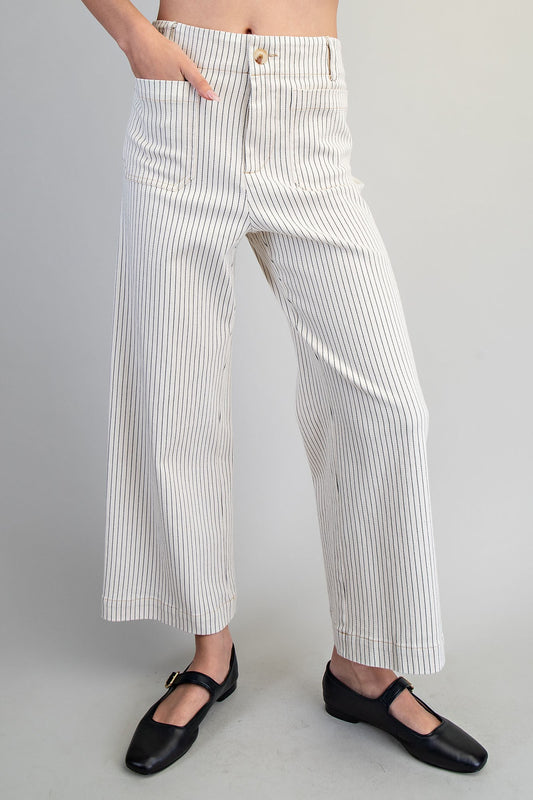 Striped Straight Leg Pants by ee:some