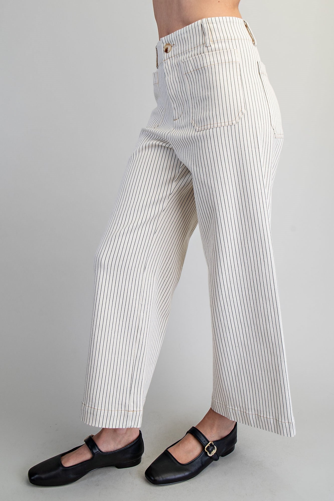 Striped Straight Leg Pants by ee:some