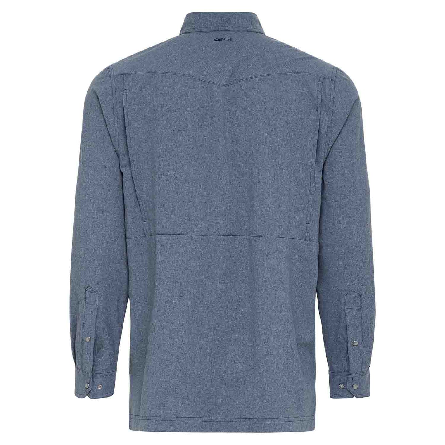 Deep Water Pearl Snap Long-Sleeve Shirt