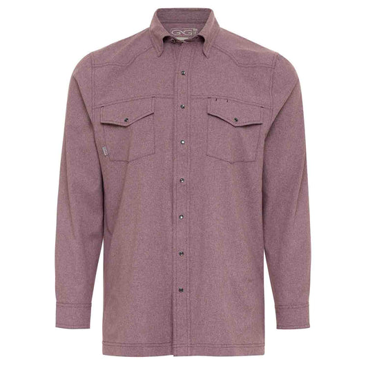 Maroon Pearl Snap LSL Shirt