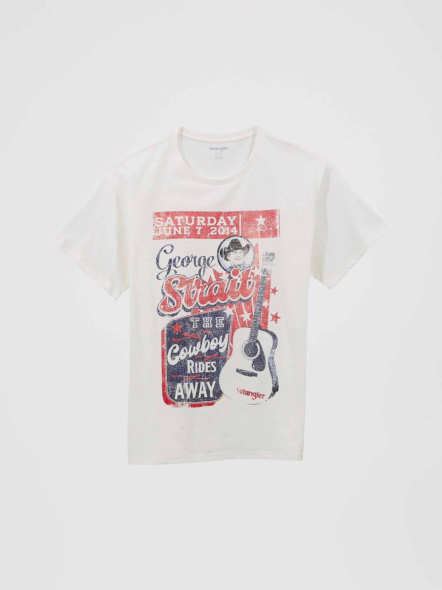 Women's Wrangler Retro George Strait Oversized Band Tee in Bright White