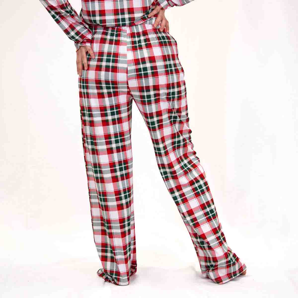 Mansfield Plaid Sleep Pants Dark Green/True Red
