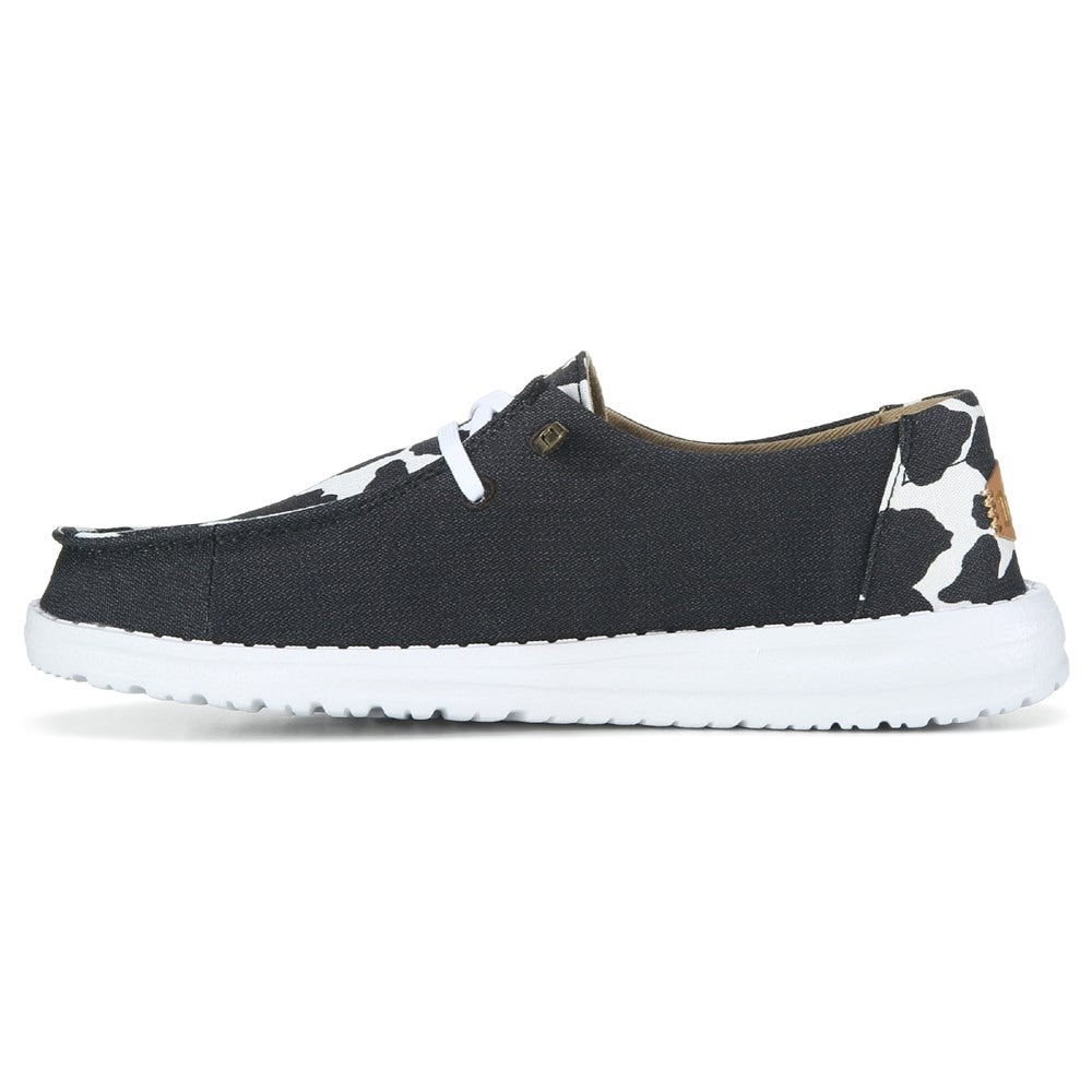 Wendy Animal in Black/Cow by Hey Dude Shoes
