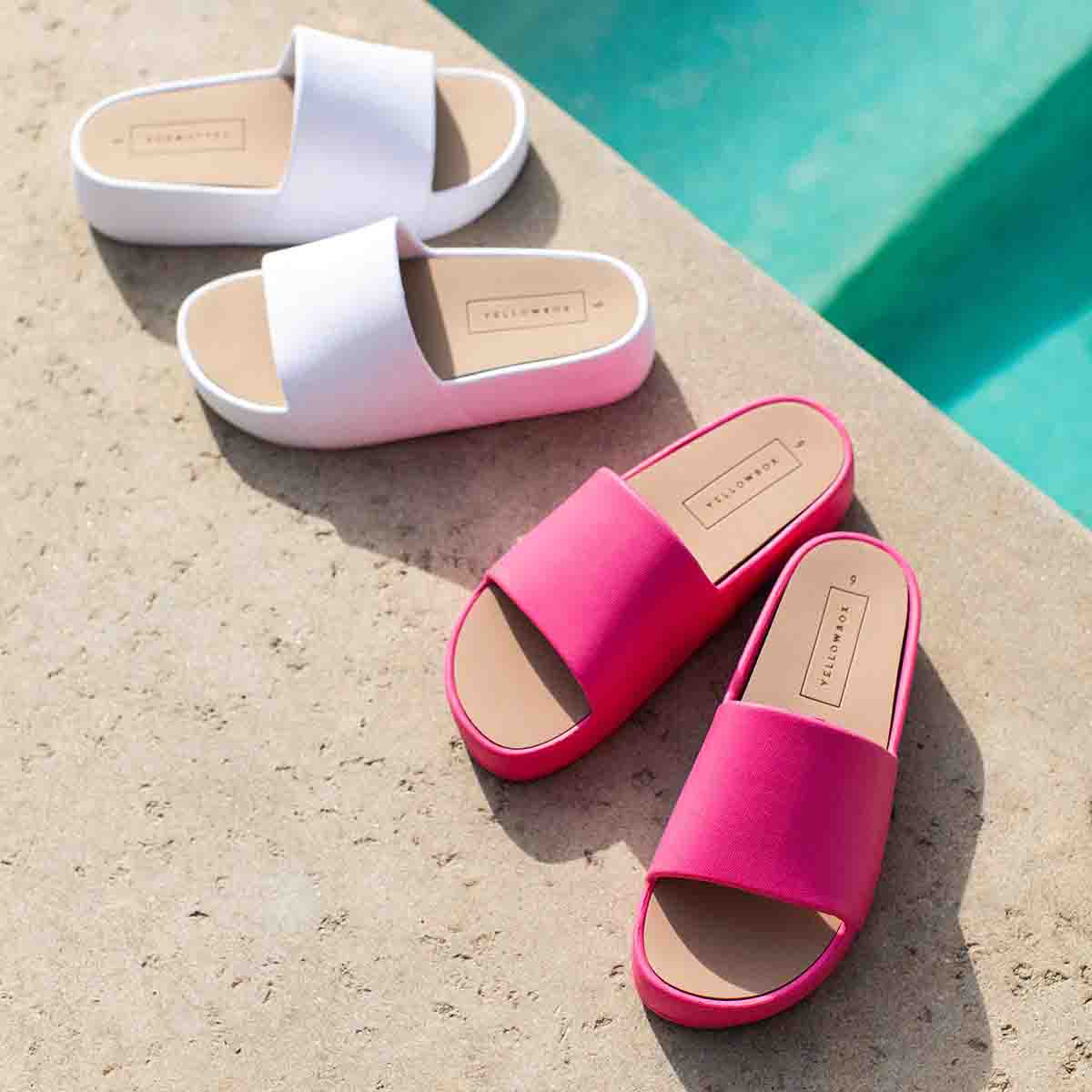 Yellow Box Platform Sandals Torrey Hot Pink