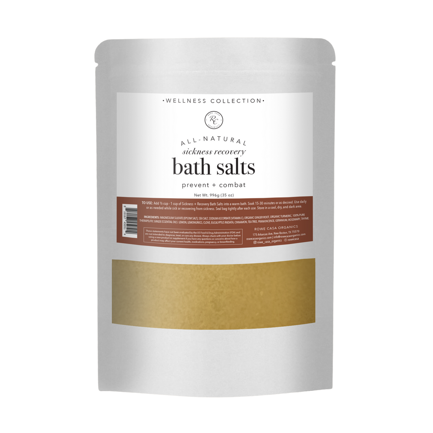 Sickness Recovery Bath Salts | 35 oz by Rowe Casa