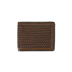 3D Bifold Wallet Basket Weave Sunburst Brown by M&F Western
