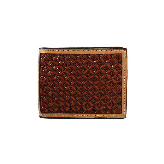 3D Cross Bifold Tan Wallet