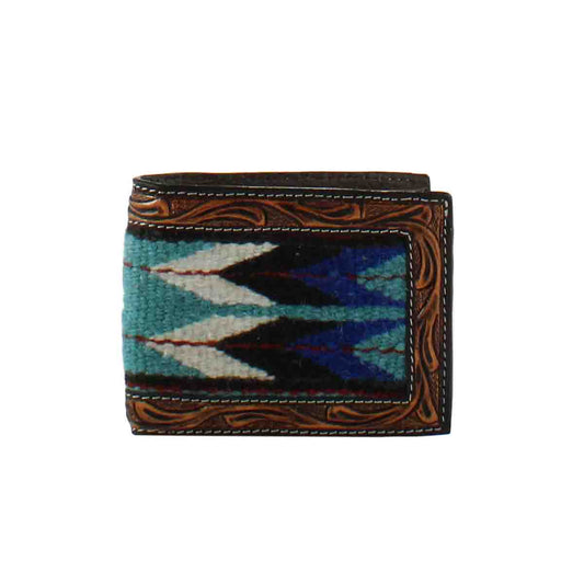 3D Tooled Bifold Brown Wallet