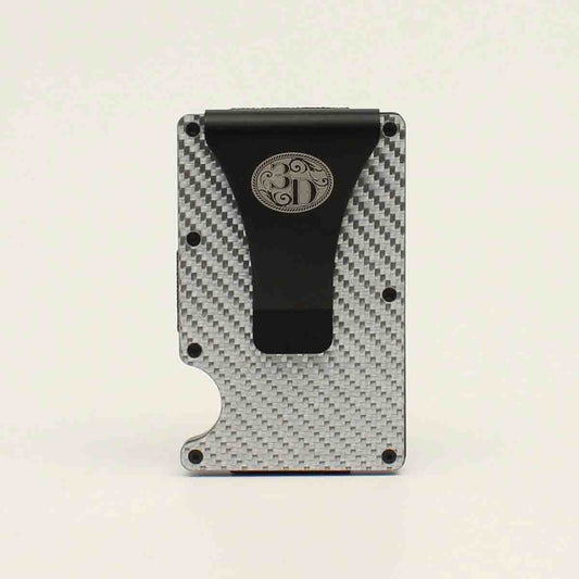 3D Men's Smart Wallet Woven Pattern Grey