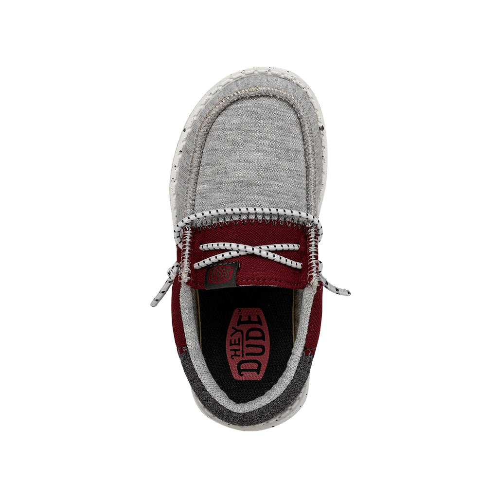 Wally Toddler Tri Varsity in Crimson by Hey Dude