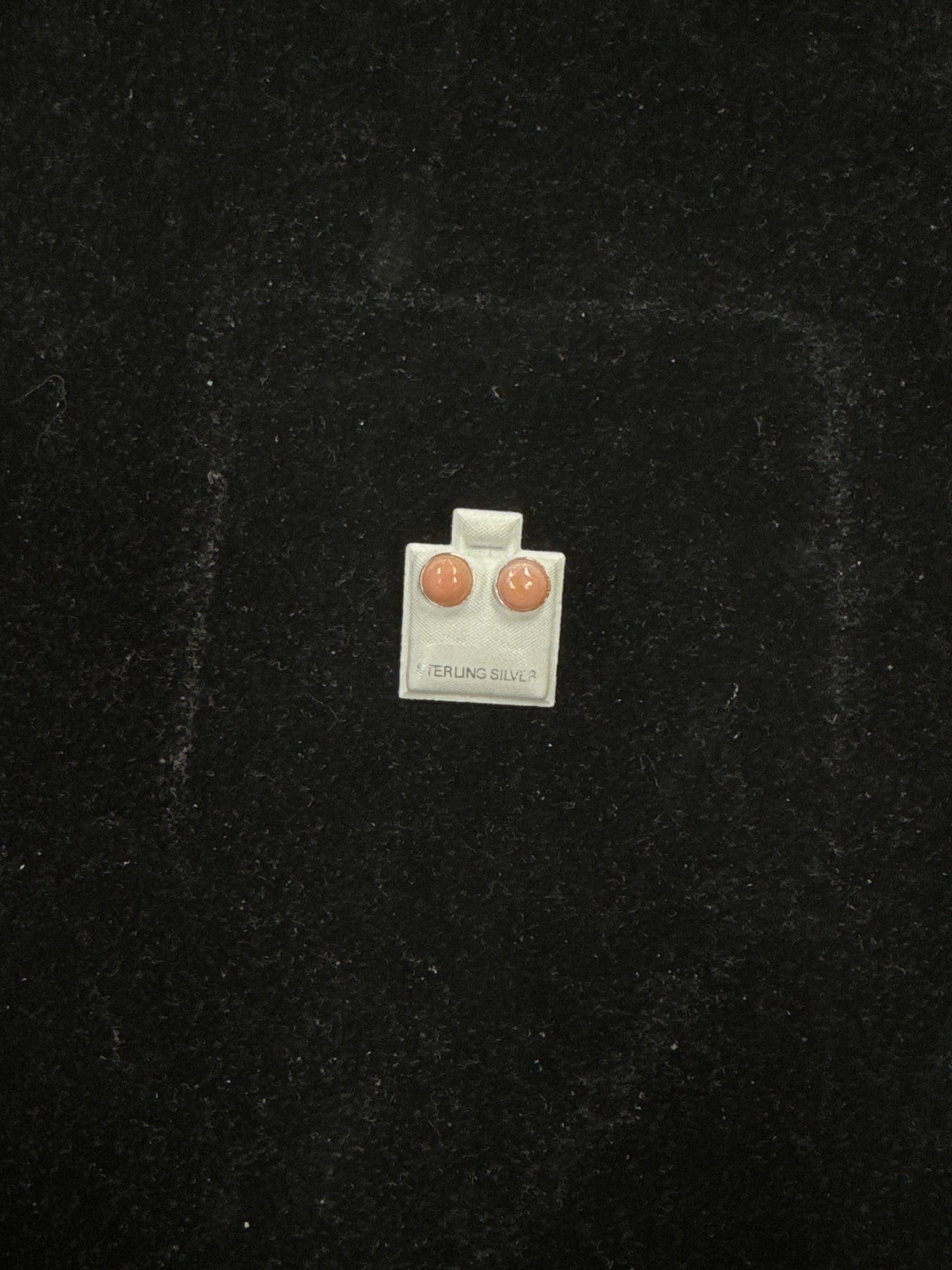 Pink Turquoise and Sterling Silver Stud Earrings