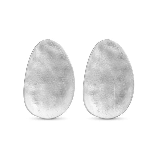 Luna Matte Large Oval Silver by Amanda Blu & Co