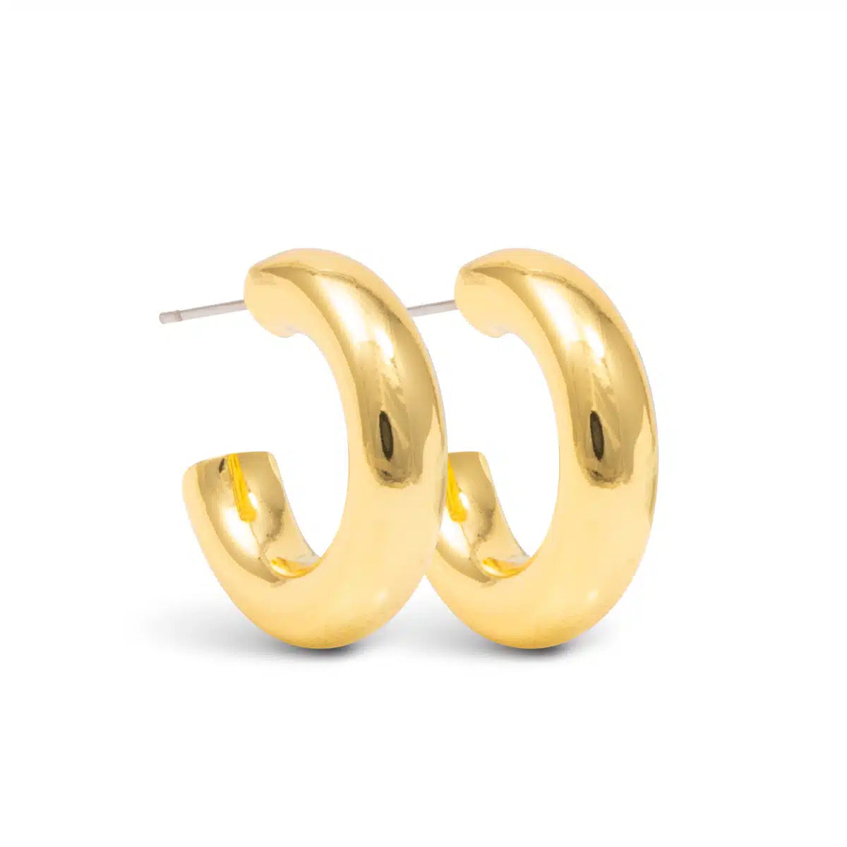 Kate Polished Huggie Gold by Amanda Blu & Co