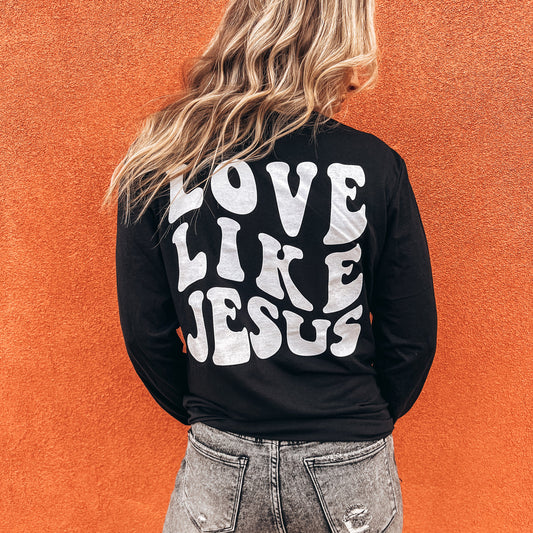 Love Like Jesus Tee in Black by Prickly Pear TX