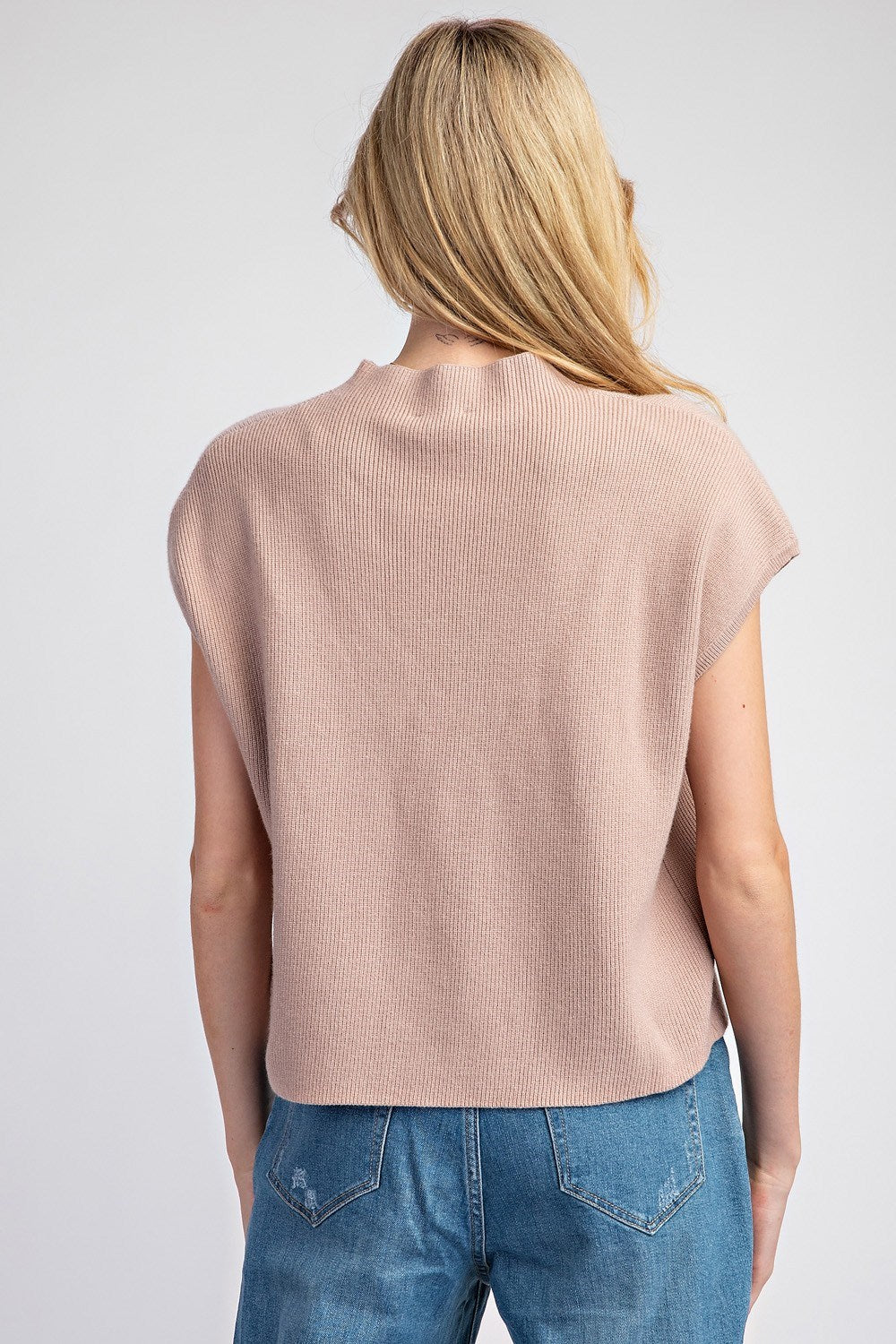 Short Sleeve Sweater Top in Coco by ee:some