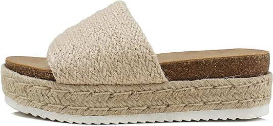 Process Platform Espadrille Sandals in Dark Beige by Soda Shoes