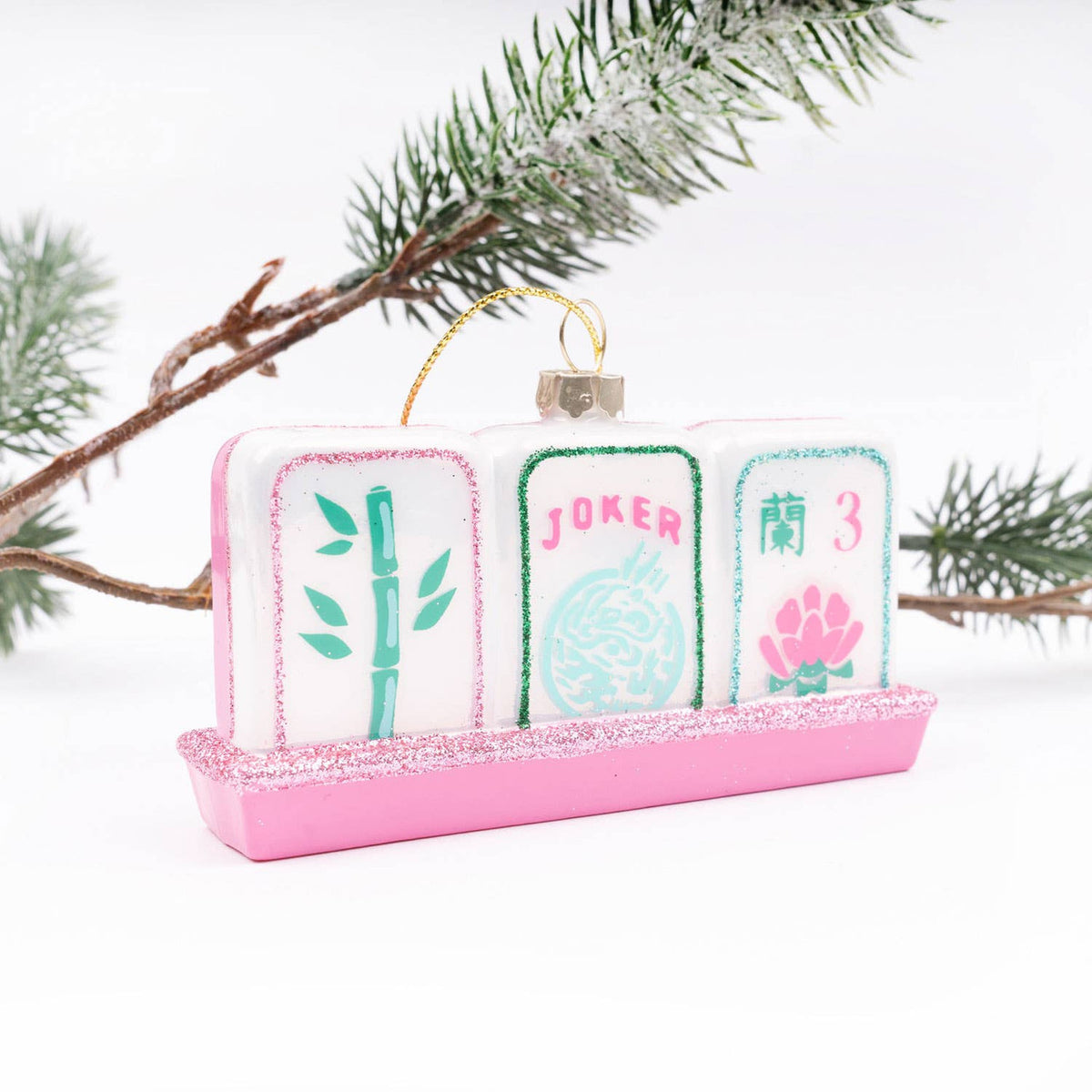 Glass Ornament - Mahjong | 8 Oak Lane
