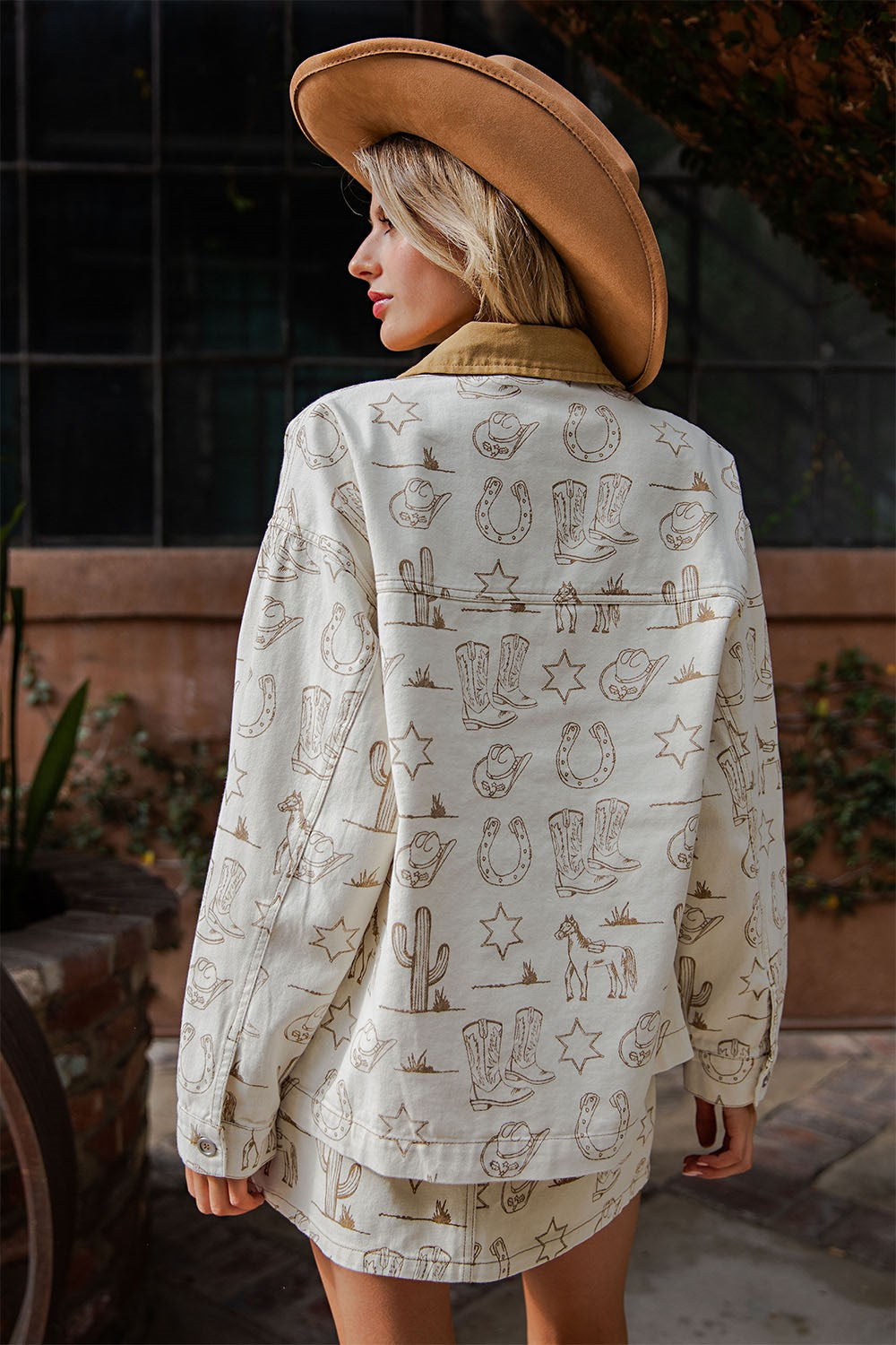 Mineral Washed Western Graphic Jacket by ee:some