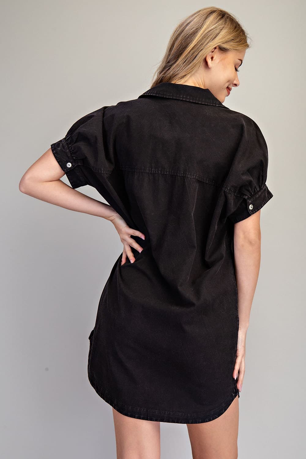 Mineral Washed Mini Dress by ee:some