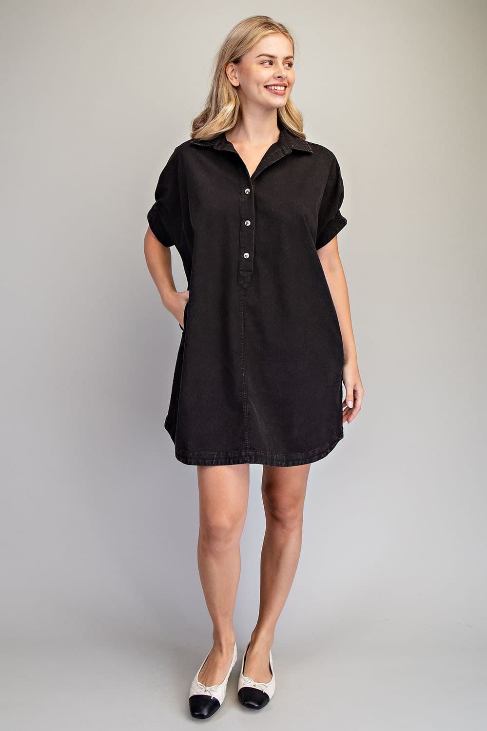 Mineral Washed Mini Dress by ee:some