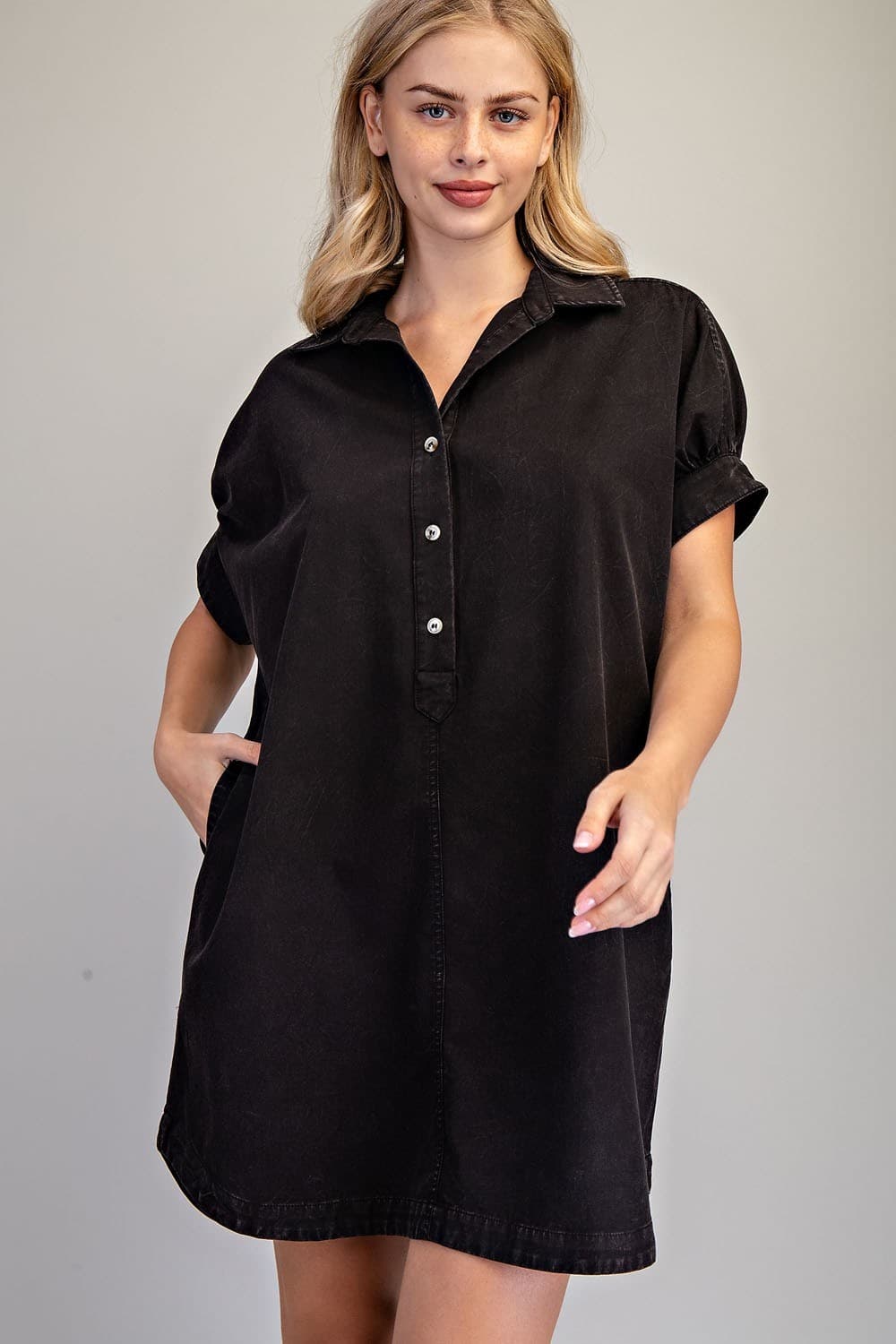 Mineral Washed Mini Dress by ee:some
