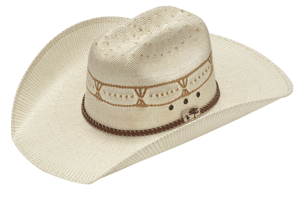 Alamo Bangora Straw Cowboy Hat Ivory-Tan
