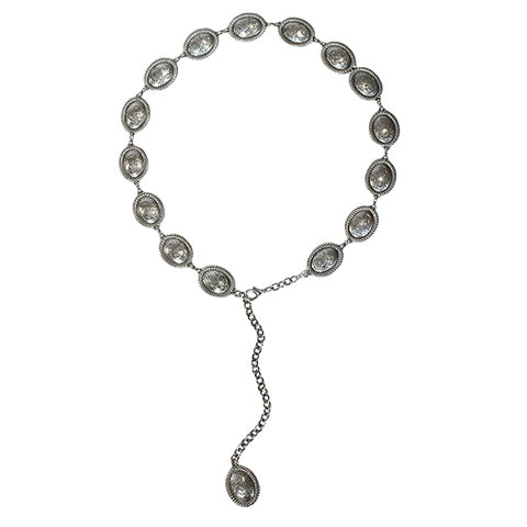 Ladies 1" Oval Silver Conchos Belt by Angel Ranch