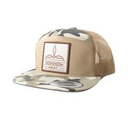 Ariat Cap 7 Panel Camo Boot Stitch Khaki by M&F Western