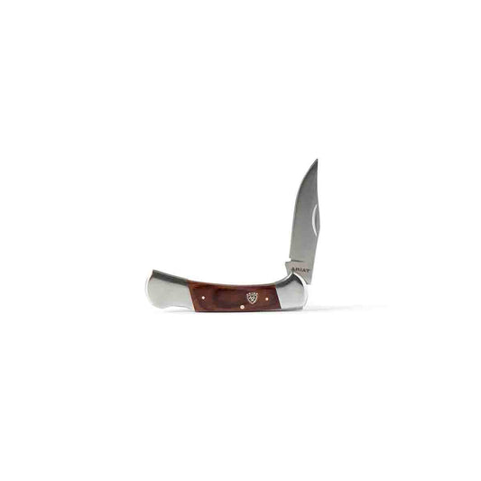 Ariat Men's Large Smooth Blade 4 3/8" Brown Knife