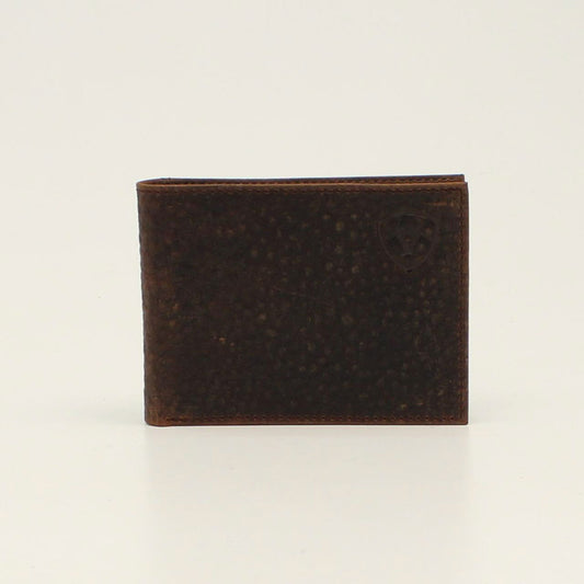 Bifold Wallet Shield Logo in Brown by Ariat