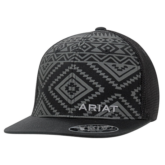 Mens Ariat Aztec Cap in Black/Grey