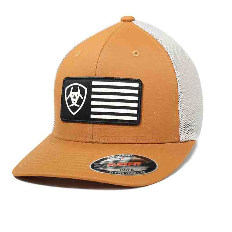 Ariat Men's Flexfit 110 Tan Flag Tan Cap