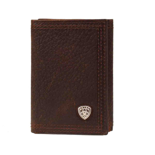 Ariat Men's Performance Work Trifold Dark Copper Wallet
