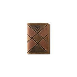 Ariat Mens Trifold Style Wallet Patchwork Embossed Multicolor