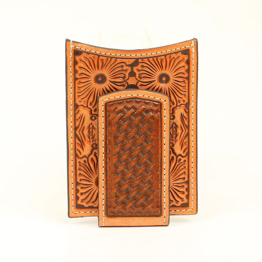 Ariat Tan Card Case Wallet w/Money Clip