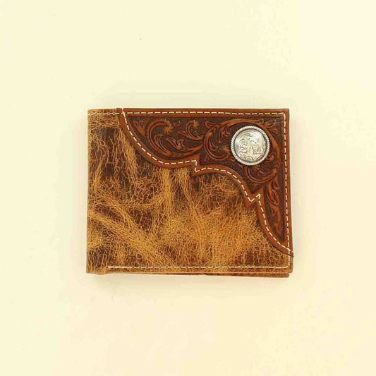 Ariat Men's Tan Distressed Bifold Wallet