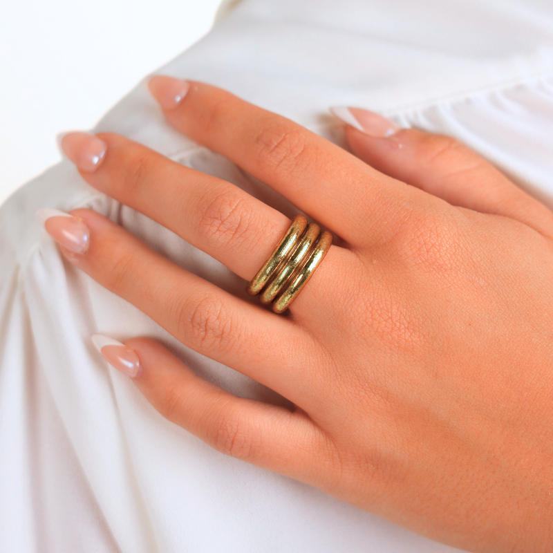 Set of 3 All Weather Rings by Budha Girl