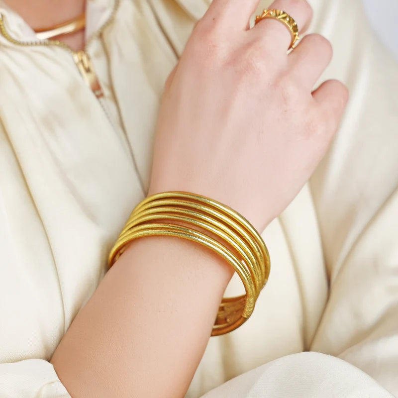 Lumine All Weather Bangles by BuDhaGirl, Set of 6