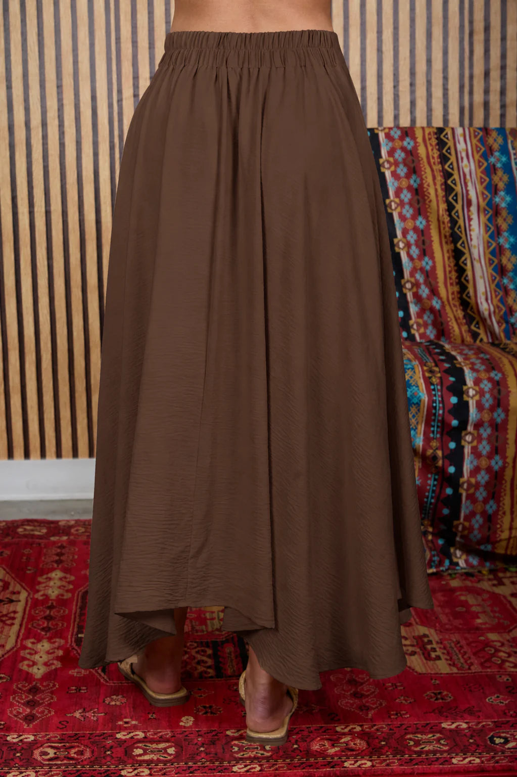 Box Pleated Midi Skirt by blu pepper