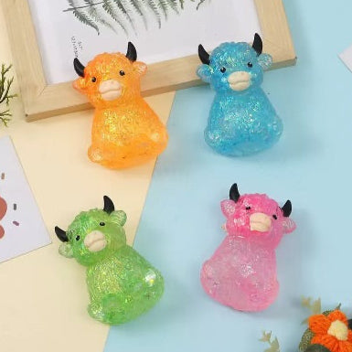 Squishy Glitter Cow Toy