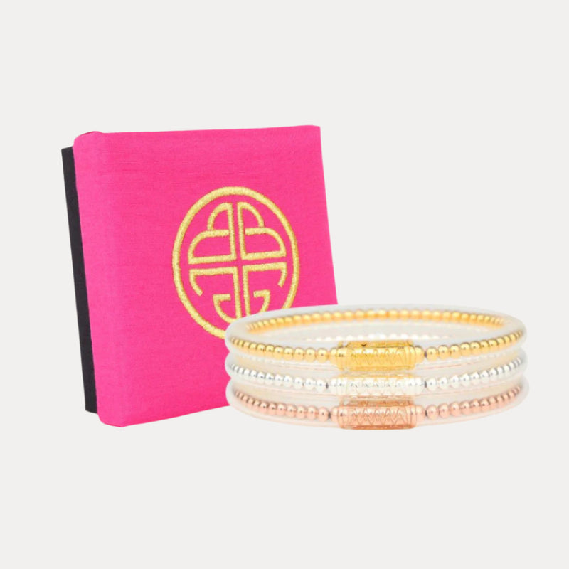 Bibi All Weather Bangles -Serentiy Prayer- by BuDhaGirl, Set of 3, Boxed