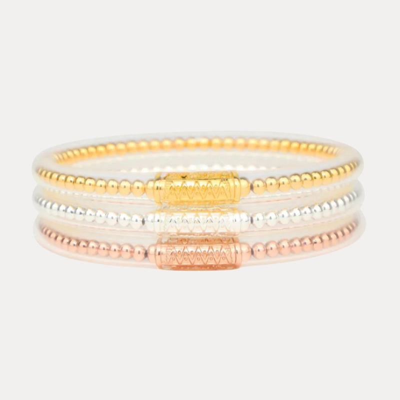 Bibi All Weather Bangles -Serentiy Prayer- by BuDhaGirl, Set of 3, Boxed